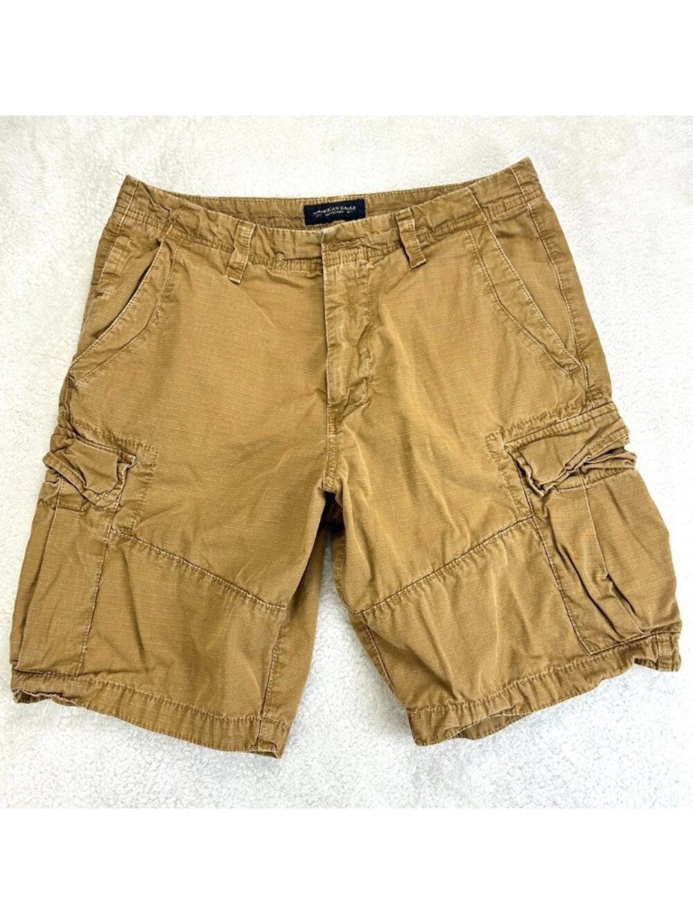 American Eagle Outfitters Cargo Shorts Mens 34 Brown Classic Ripstop “Read”